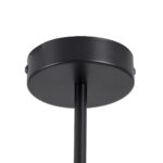 GloboStar® KATIE 00538 Μοντέρνο Φωτιστικό Οροφής Μονόφωτο Μαύρο – Χρυσό Μεταλλικό Καμπάνα Φ30 x Υ120cm