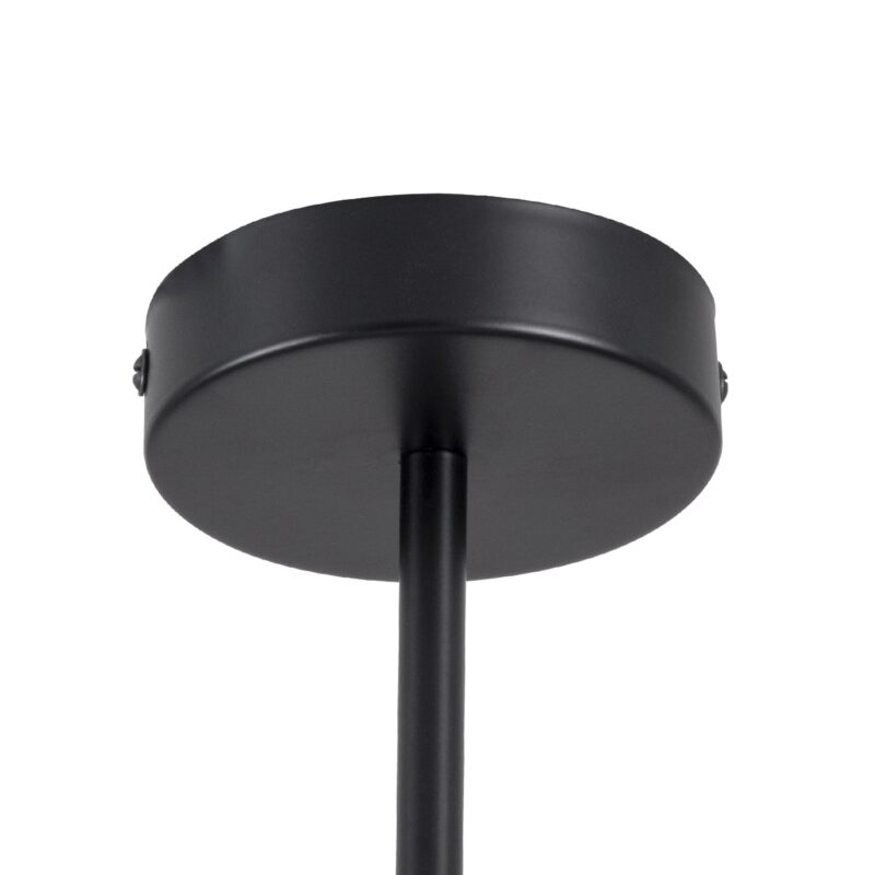 GloboStar® KATIE 00538 Μοντέρνο Φωτιστικό Οροφής Μονόφωτο Μαύρο – Χρυσό Μεταλλικό Καμπάνα Φ30 x Υ120cm