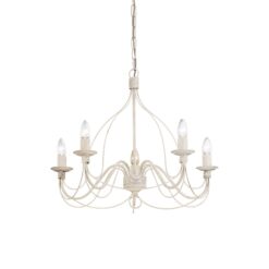 IDEAL LUX Κρεμαστό Φωτιστικό CORTE 5xE14 Λευκού Χρώματος – 005881