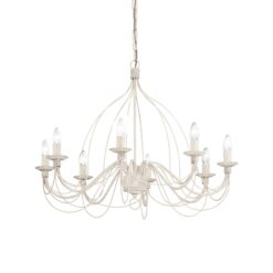IDEAL LUX Κρεμαστό Φωτιστικό CORTE 8xE14 Λευκού Χρώματος – 005898