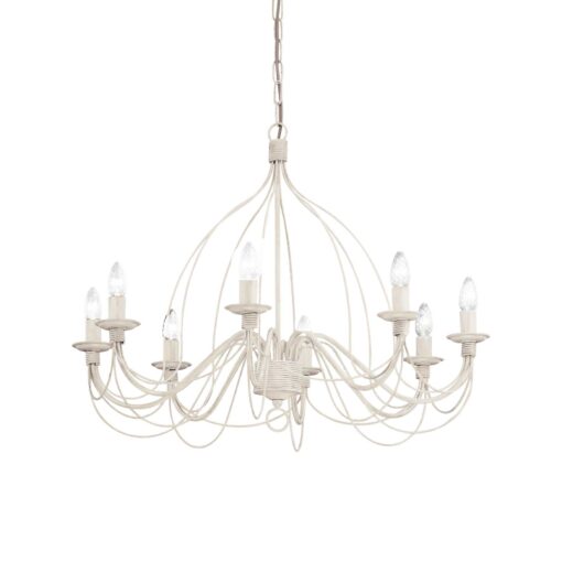 IDEAL LUX Κρεμαστό Φωτιστικό CORTE 8xE14 Λευκού Χρώματος – 005898