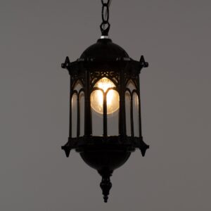 GloboStar® DARCY 00655 Vintage Κρεμαστό Φωτιστικό Οροφής Μονόφωτο 1 x E27 Μαύρο Μεταλλικό Πλέγμα Φ15.5 x Y32.5cm