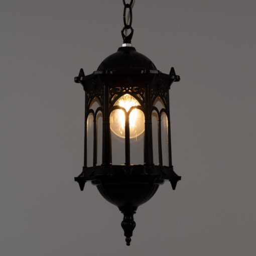 GloboStar® DARCY 00655 Vintage Κρεμαστό Φωτιστικό Οροφής Μονόφωτο 1 x E27 Μαύρο Μεταλλικό Πλέγμα Φ15.5 x Y32.5cm