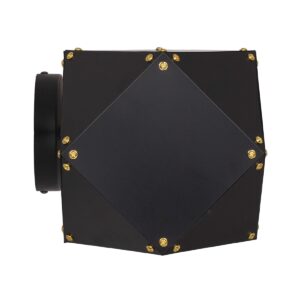 GloboStar® WELLES Replica 00794 Μοντέρνο Φωτιστικό Τοίχου Απλίκα Μονόφωτο Μεταλλικό Μαύρο – Χρυσό Μ17 x Π28 x Υ17cm