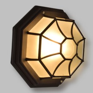 GloboStar® RUBY 00912 Vintage Μεταλλικό Φωτιστικό Πλαφονιέρα Οροφής – Απλίκα Τοίχου από Αλουμίνιο με Ντουί E27 Μονόφωτο Μαύρο με Γαλακτερό Γυαλί Μ27 x Π27 x Υ12cm