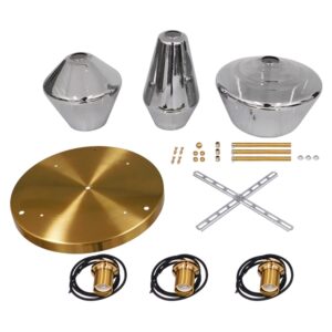 GloboStar® AMARIS 00976 Μοντέρνο Κρεμαστό Φωτιστικό Οροφής Τρίφωτο 3 x E27 Γυάλινο Φιμέ Νίκελ Φ50 x Υ30cm