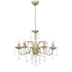 BISTRO/5L WHITE-BRONZE ΠΟΛΥΦΩΤΟ Ε/14 ΚΕΡΙ ΜΕ ΚΡΥΣΤΑΛΛΑ Heronia – 01-0318