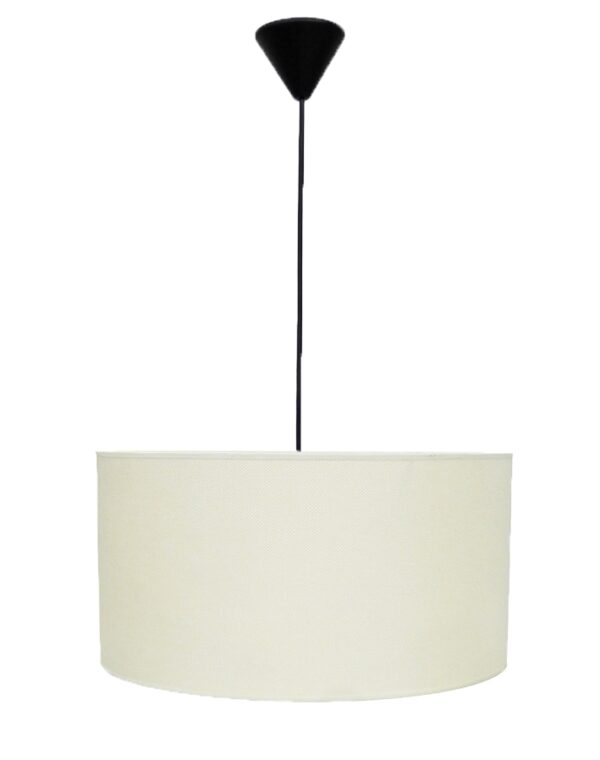 ΗΚ-01 ΛΕΥΚΟ-ΚΡΕΜ 1L ΚΡΕΜΑΣΤΟ ΚΑΠΕΛΟ ME ΚΑΛΩΔΙΟ ,Φωτιστικό καπέλο κύλινδρος Φ40 Heronia – 14-0134