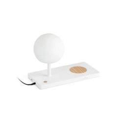 Faro Barcelona NIKO GLASS   Επιτραπέζιο Φωτιστικό LED σε Λευκό Χρώμα 7W 3000K  – 01007A