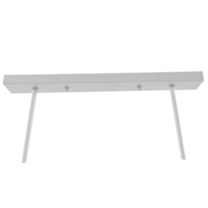 GloboStar® REGAL 01010 Vintage Industrial Φωτιστικό Οροφής Τρίφωτο Λευκό Μεταλλικό Ράγα Μ113 x Π26 x Υ85cm