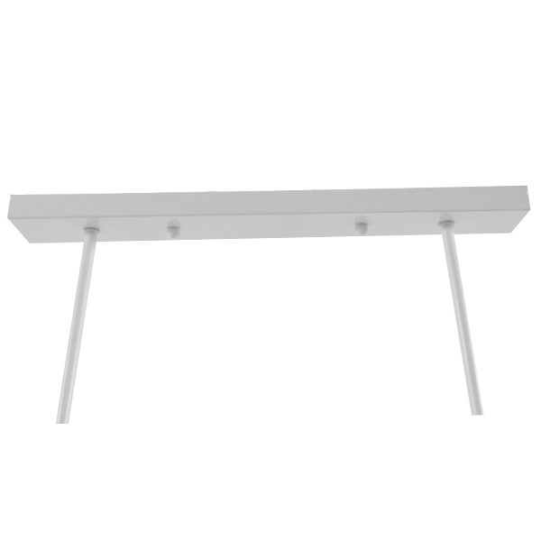 GloboStar® REGAL 01010 Vintage Industrial Φωτιστικό Οροφής Τρίφωτο Λευκό Μεταλλικό Ράγα Μ113 x Π26 x Υ85cm