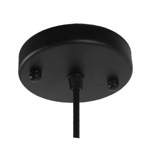 GloboStar® CAMBER 01016 Vintage Industrial Κρεμαστό Φωτιστικό Οροφής Μονόφωτο Μαύρο Μεταλλικό Πλέγμα Φ11 x Y25cm