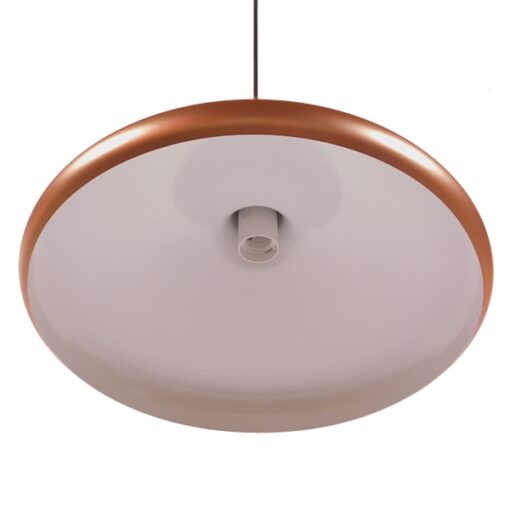 GloboStar® FERCLA 01223 Μοντέρνο Κρεμαστό Φωτιστικό Οροφής Μονόφωτο Χάλκινο Μεταλλικό Καμπάνα Φ39 x Y23cm
