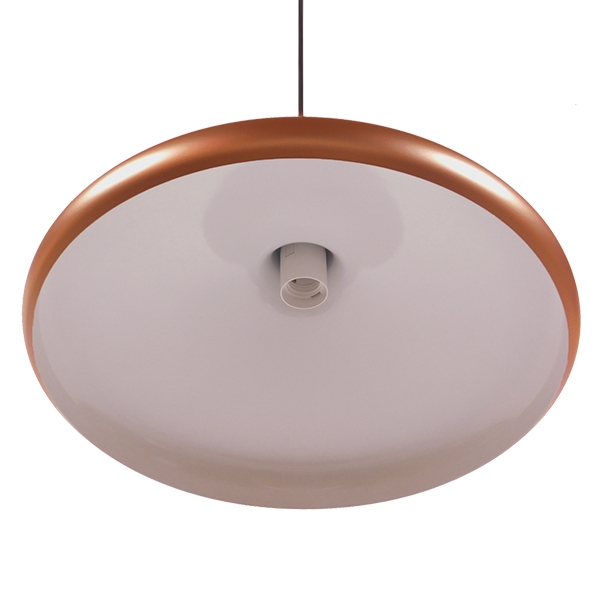 GloboStar® FERCLA 01223 Μοντέρνο Κρεμαστό Φωτιστικό Οροφής Μονόφωτο Χάλκινο Μεταλλικό Καμπάνα Φ39 x Y23cm