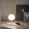 Faro Barcelona NIKO GLASS   Επιτραπέζιο Φωτιστικό LED σε Λευκό Χρώμα 7W 3000K  – 01007A