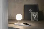 Faro Barcelona NIKO GLASS   Επιτραπέζιο Φωτιστικό LED σε Λευκό Χρώμα 7W 3000K  – 01007A