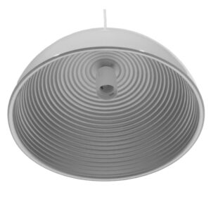 GloboStar® CHIME 01030 Μοντέρνο Κρεμαστό Φωτιστικό Οροφής Μονόφωτο Λευκό Μεταλλικό Καμπάνα Φ30 x Y15cm