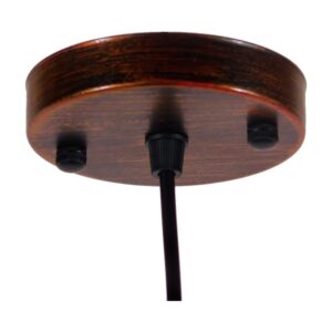 GloboStar® RAY 01047 Vintage Industrial Κρεμαστό Φωτιστικό Οροφής Μονόφωτο 1 x E27 Καφέ Σκουριά Μεταλλικό Καμπάνα Φ26 x Y25cm