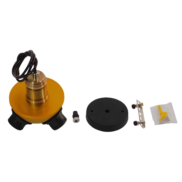 GloboStar® COPPER 01076 Vintage Ιndustrial Κρεμαστό Φωτιστικό Οροφής Τρίφωτο Χρυσό Μεταλλικό Φ12 x Y13cm