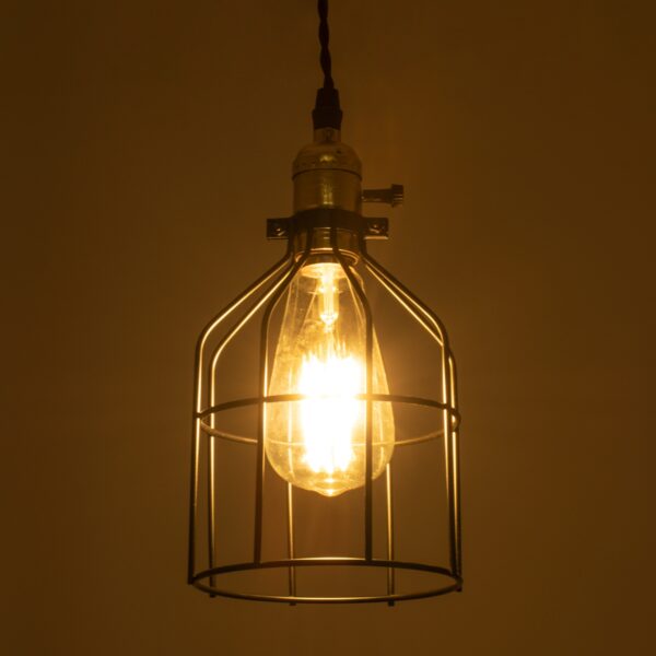 GloboStar® GALOT 01179 Vintage Industrial Κρεμαστό Φωτιστικό Οροφής Μονόφωτο 1 x E27 Μαύρο Μεταλλικό Πλέγμα Φ13.5 x Υ16cm