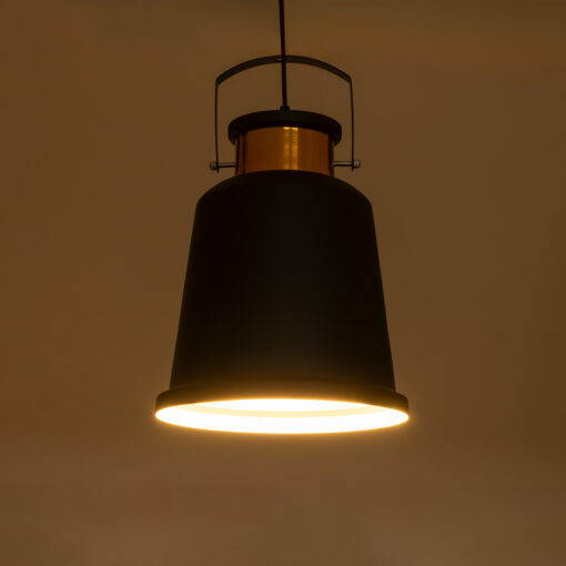 GloboStar® NUNZIATA 01236 Vintage Industrial Κρεμαστό Φωτιστικό Οροφής Μονόφωτο 1 x E27 AC220-240V IP20 – Φ26 x Υ40cm – Μαύρο Μεταλλικό Καμπάνα – 5 Χρόνια Εγγύηση