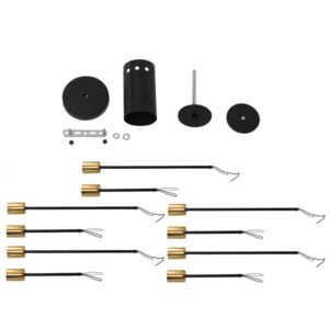 GloboStar® OLINDA 01244 Μοντέρνο Industrial Φωτιστικό Οροφής Πολύφωτο Μαύρο Μεταλλικό Φ95 x Y17cm