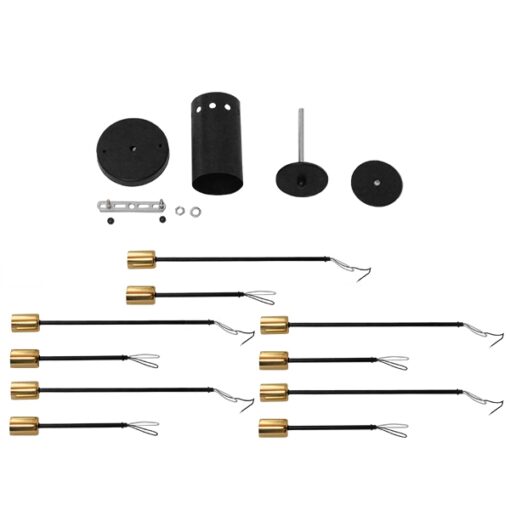 GloboStar® OLINDA 01244 Μοντέρνο Industrial Φωτιστικό Οροφής Πολύφωτο Μαύρο Μεταλλικό Φ95 x Y17cm