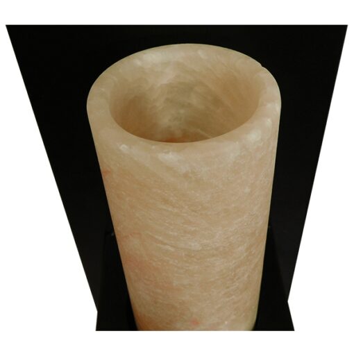 GloboStar® ODILIA 01245 Vintage Φωτιστικό Τοίχου Απλίκα Μονόφωτο Μαύρο Μεταλλικό με Μπεζ Όνυχα Μ10 x Π14 x Υ30cm