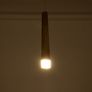 GloboStar® CALISTA 01252 Μοντέρνο Κρεμαστό Φωτιστικό Οροφής LED AC220-240V IP20 – Μ4 x Π3 x Υ33cm – Μπεζ Ξύλινο – Θερμό Λευκό 3000K