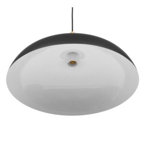 GloboStar® VALLETE BLACK 01258 Μοντέρνο Κρεμαστό Φωτιστικό Οροφής Μονόφωτο 1 x E27 Μαύρο Μεταλλικό Καμπάνα Φ45 x Y27cm