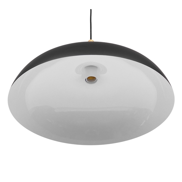 GloboStar® VALLETE BLACK 01258 Μοντέρνο Κρεμαστό Φωτιστικό Οροφής Μονόφωτο 1 x E27 Μαύρο Μεταλλικό Καμπάνα Φ45 x Y27cm