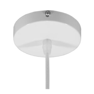 GloboStar® SEVILLE WHITE 01268 Μοντέρνο Κρεμαστό Φωτιστικό Οροφής Μονόφωτο 1 x E27 Λευκό Μεταλλικό Φ35 x 33cm