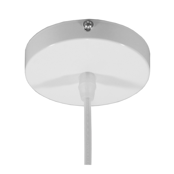 GloboStar® SEVILLE WHITE 01268 Μοντέρνο Κρεμαστό Φωτιστικό Οροφής Μονόφωτο 1 x E27 Λευκό Μεταλλικό Φ35 x 33cm