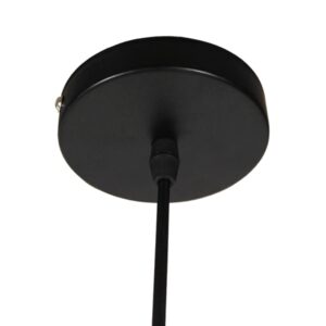 GloboStar® SEVILLE BLACK 01269 Μοντέρνο Κρεμαστό Φωτιστικό Οροφής Μονόφωτο Μαύρο Μεταλλικό Φ35 x Y33cm