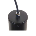 GloboStar® CANNON BLACK 01275 Μοντέρνο Κρεμαστό Φωτιστικό Οροφής Spot Μονόφωτο 1 x GU10 Μαύρο Μεταλλικό Φ6 x 20cm