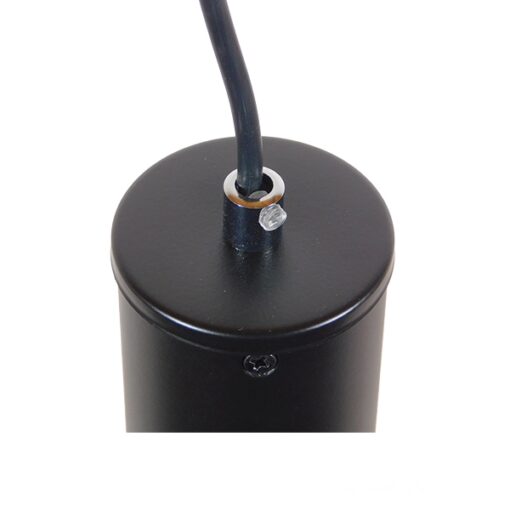 GloboStar® CANNON BLACK 01275 Μοντέρνο Κρεμαστό Φωτιστικό Οροφής Spot Μονόφωτο 1 x GU10 Μαύρο Μεταλλικό Φ6 x 20cm
