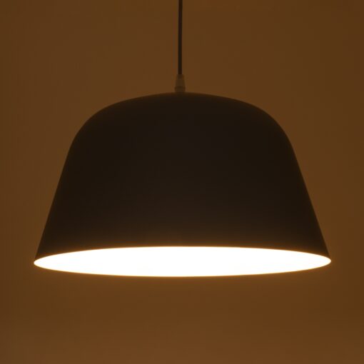 GloboStar® WESTVALE 01282 Μοντέρνο Κρεμαστό Φωτιστικό Οροφής Μονόφωτο 1 x E27 Γκρί  Μεταλλικό Καμπάνα Φ40 x Y24cm