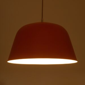 GloboStar® NORTHVALE 01283 Μοντέρνο Κρεμαστό Φωτιστικό Οροφής Μονόφωτο 1 x E27 Κόκκινο Κεραμιδί Μεταλλικό Καμπάνα Φ40 x Y24cm