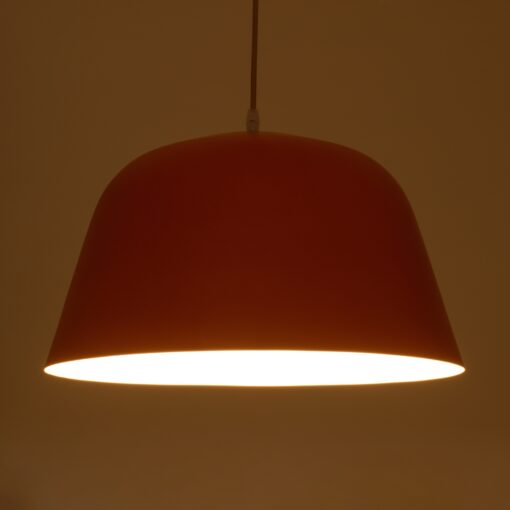 GloboStar® NORTHVALE 01283 Μοντέρνο Κρεμαστό Φωτιστικό Οροφής Μονόφωτο 1 x E27 Κόκκινο Κεραμιδί Μεταλλικό Καμπάνα Φ40 x Y24cm
