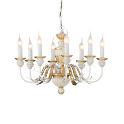 IDEAL LUX Κρεμαστό Φωτιστικό  FIRENZE 8xE14 Λευκού Χρώματος – 012872