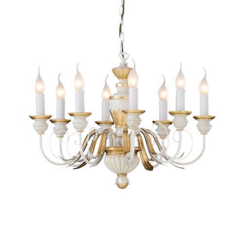 IDEAL LUX Κρεμαστό Φωτιστικό  FIRENZE 8xE14 Λευκού Χρώματος – 012872