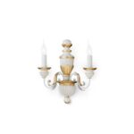 IDEAL LUX Απλίκα Τοίχου FIRENZE 2xE14 Λευκού Χρώματος  – 012902