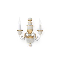 IDEAL LUX Απλίκα Τοίχου FIRENZE 2xE14 Λευκού Χρώματος  – 012902
