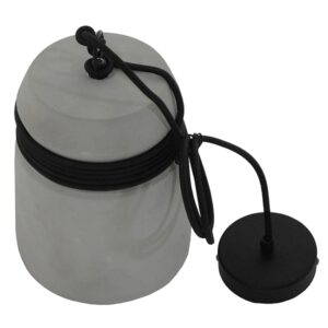 GloboStar® TRIBECA 01320 Μοντέρνο Industrial Κρεμαστό Φωτιστικό Οροφής Μονόφωτο Γκρι Τσιμέντο Καμπάνα Φ18 x Y26cm