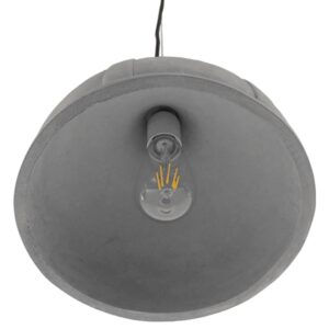 GloboStar® GIRARD 01326 Μοντέρνο Industrial Κρεμαστό Φωτιστικό Οροφής Μονόφωτο Γκρι Τσιμέντο Καμπάνα Φ29 x Y23cm