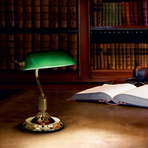 IDEAL LUX Επιτραπέζιο Φωτιστικό Γραφείου LAWYER 1xE27 Πράσινου Χρώματος – 045030