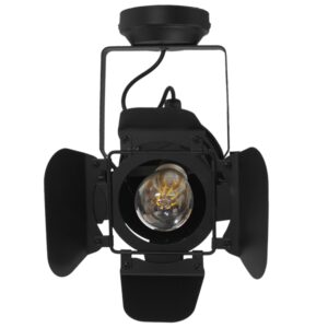 GloboStar® DETROIT 01372 Vintage Industrial Φωτιστικό Οροφής Μονόφωτο Μαύρο Μεταλλικό Μ23 x Π23 x Υ36cm