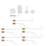 GloboStar® AURORA 01383 Μοντέρνο Industrial Φωτιστικό Οροφής Πολύφωτο Λευκό Μεταλλικό Φ95 x Y17cm