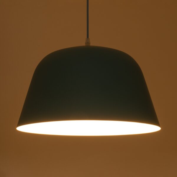 GloboStar® DOWNVALE 01286 Μοντέρνο Κρεμαστό Φωτιστικό Οροφής Μονόφωτο 1 x E27 Μπλε Μεταλλικό Καμπάνα Φ40 x Y24cm