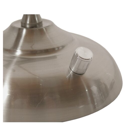 GloboStar® OFFICE CHROME 01393 Μοντέρνο Επιτραπέζιο Φωτιστικό Πορτατίφ Μονόφωτο Μεταλλικό Χρώμιο Νίκελ Φ12 x Υ80cm